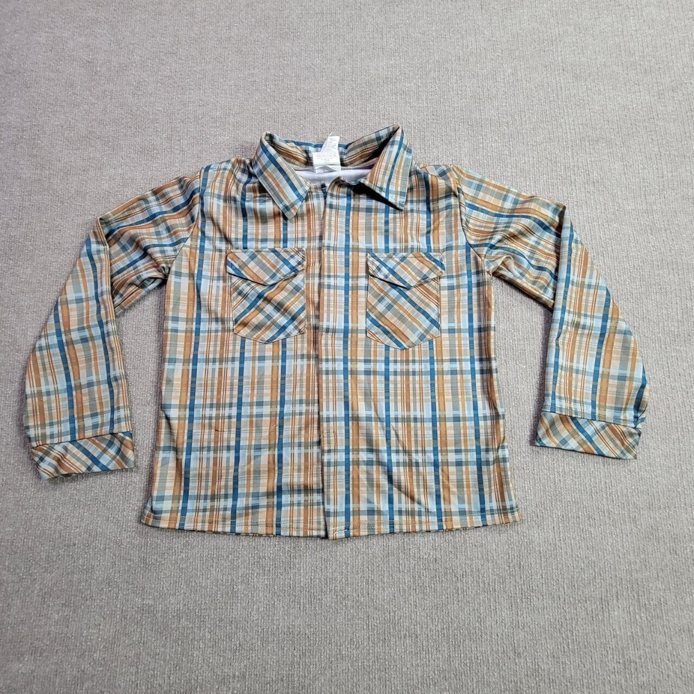 Stranger Things Eleven Plaid Shirt Kids L YLW Long Sleeve‎ Halloween Costume Top